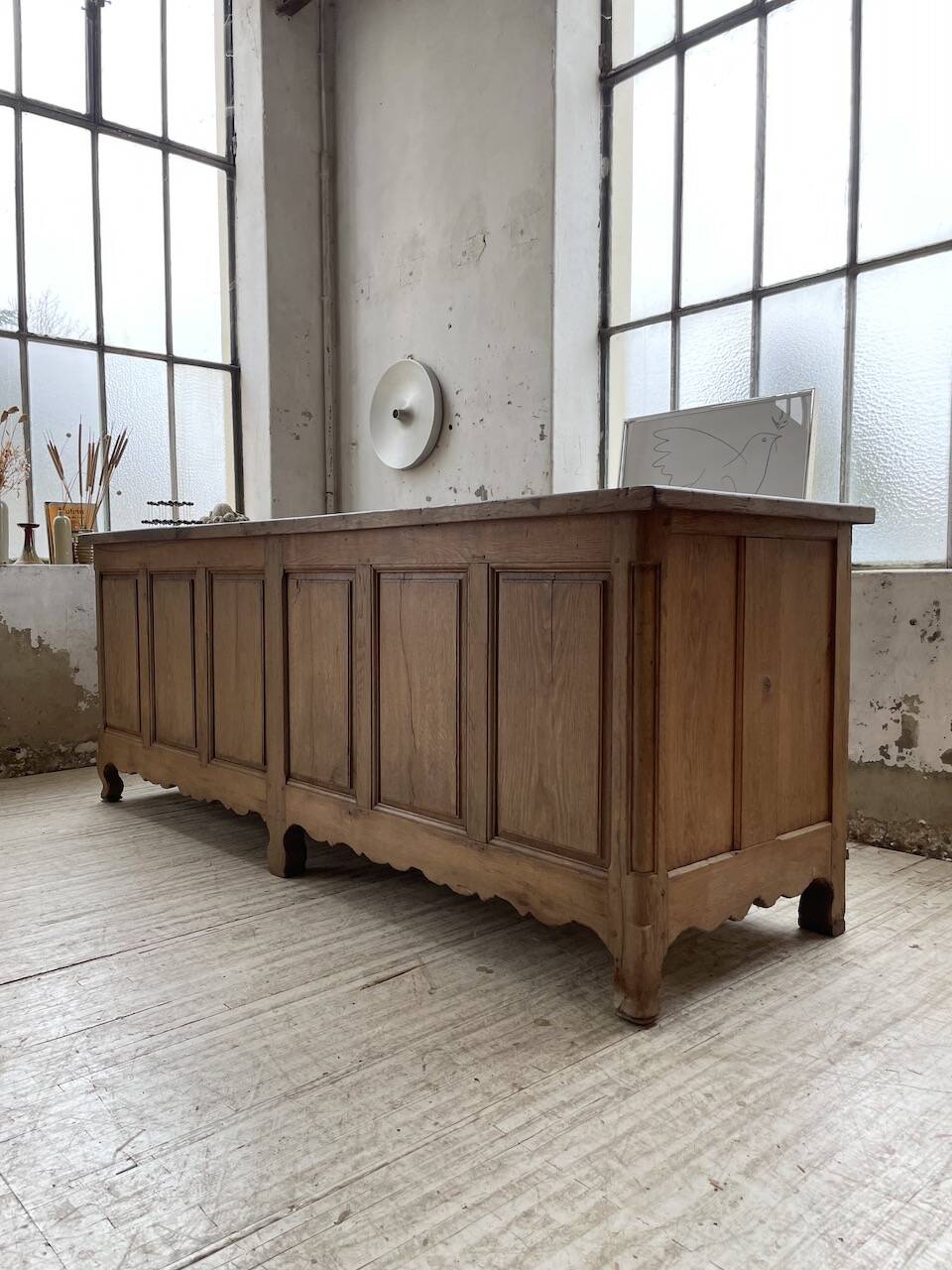 Comptoir en chêne XXL 260 cm