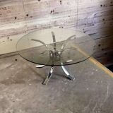 Table basse vintage de l'ère spatiale spoutnik
