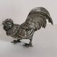 Duo of silver-plated roosters