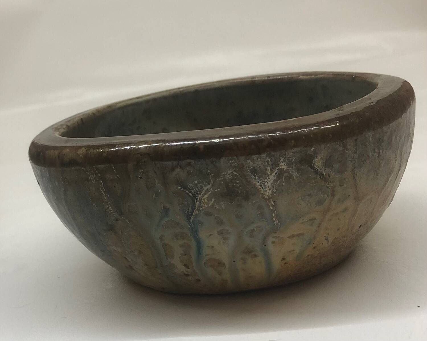 Pocket tray in Belgian flamed salted stoneware by Marcellus Aubry