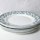 Terre de fer 6 Art Deco flat plates NORMAND model