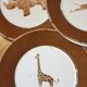 Set 5 assiettes à dessert animaux sauvages d'Afrique