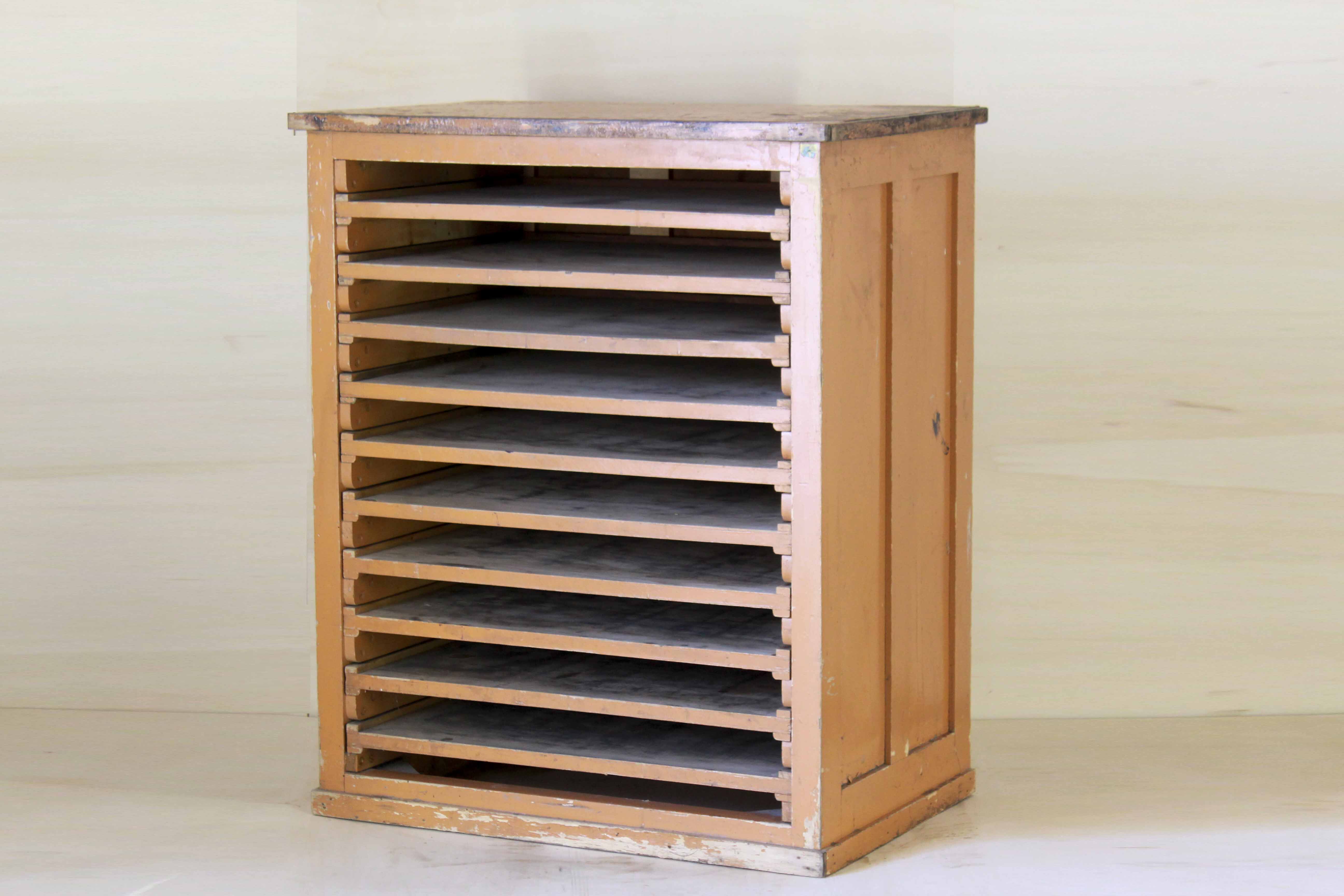 1940s vintage wood chest of drawers