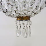 Former Italian hot air balloon chandelier, glass grapevines. Chandelier grapevines. Year 60