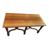 Rustic Solid Wood Coffee Table - Turned Legs - Traditional Style