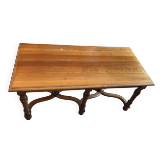 Rustic Solid Wood Coffee Table - Turned Legs - Traditional Style