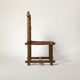 Ensemble de 6 chaises brutalistes uniques en teck et cuir