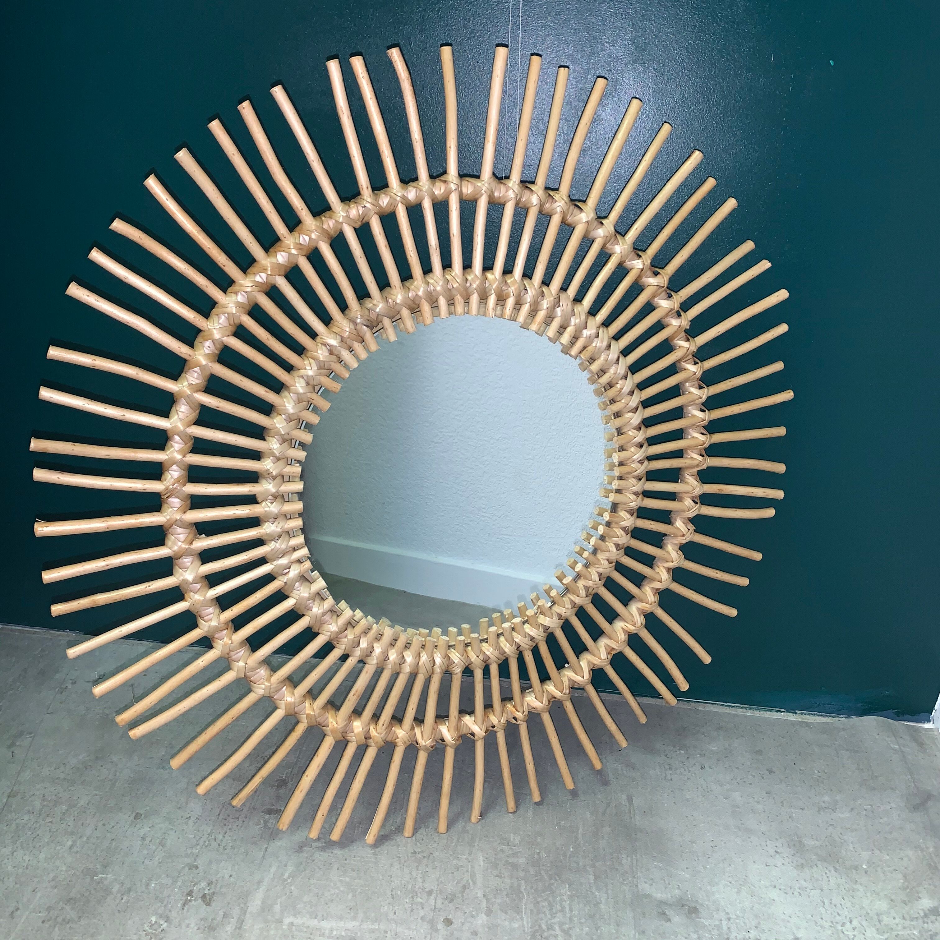 Mirror sun rattan 56cm