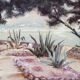 Painting, seascape painting signed LA, 70s