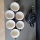 Antique black and white ceramic coffee set