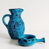 Mid-Century Blue Ceramics by Charles Cart ¨Emaux des Glaciers¨, France, 1960s