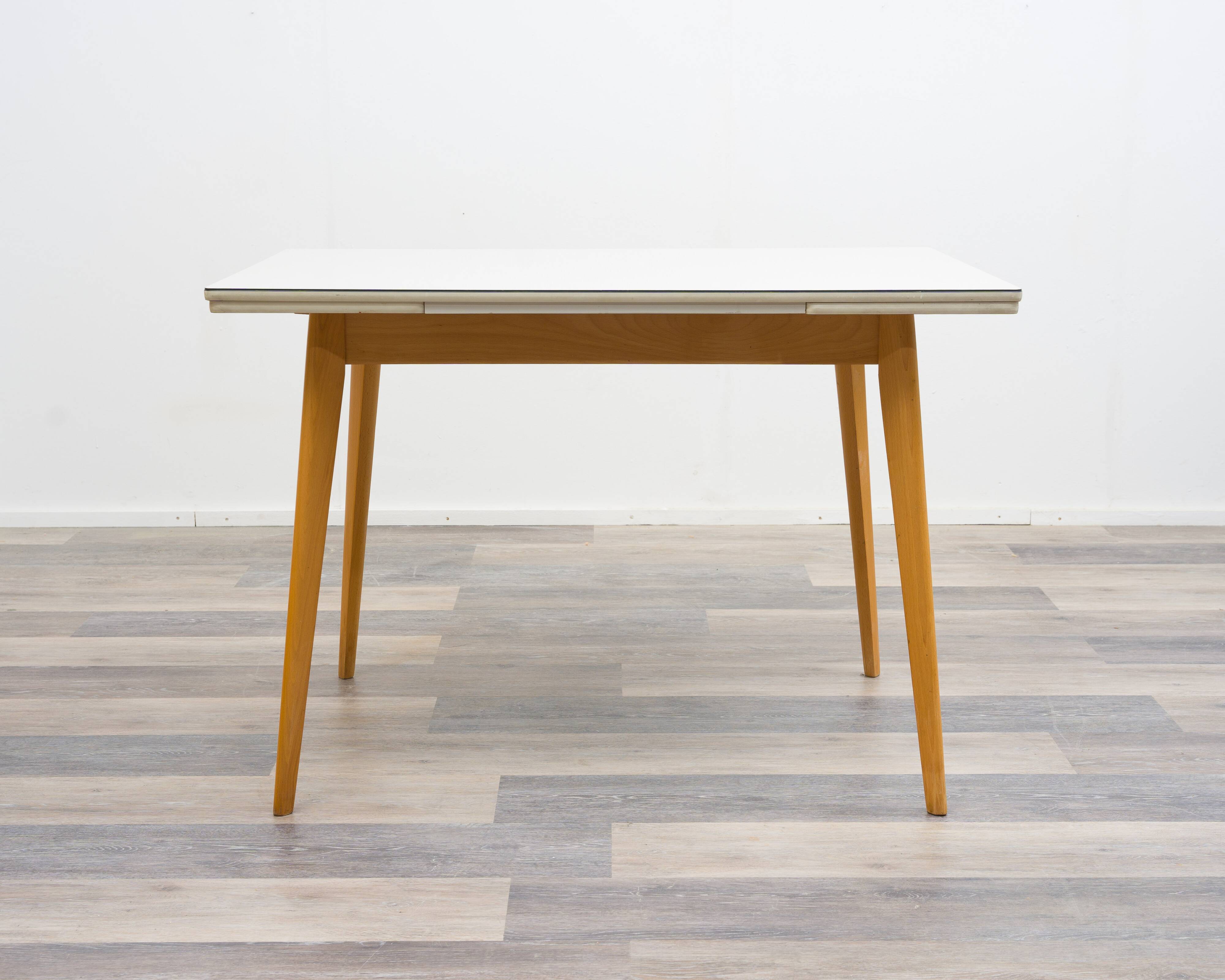 Dining table from the 1950s, grey resin top.