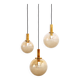 Vintage Set of three Glashutte Limburg hanging lamps, 1960s Germany.