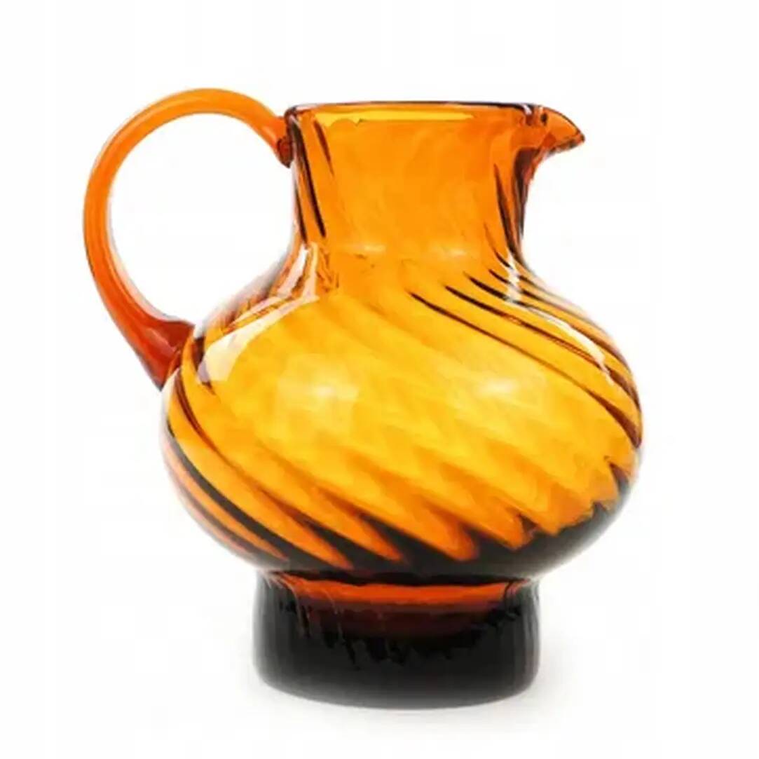 Water jug, pressed glass, Huta Barbara, Poland, 1970s