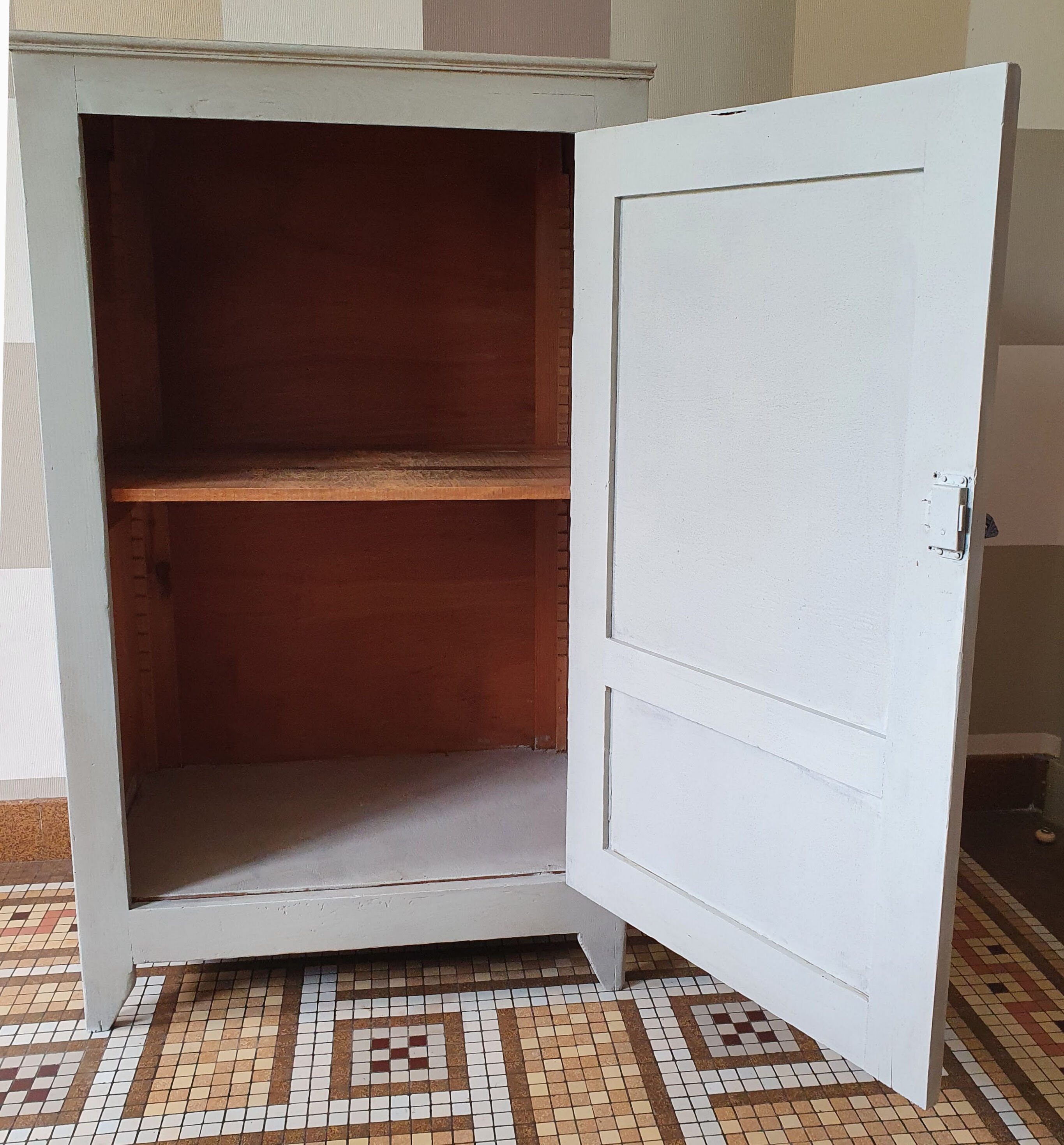 Painted wooden storage cabinet