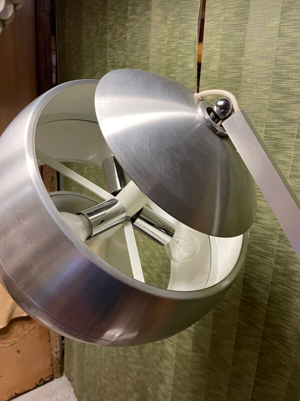 Lampadaire arc chromé design Bertrand Balas Ep 70