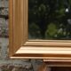 Vintage champagne gold wooden mirror – Louis-Philippe style – 86 × 62 cm