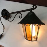 Iron exterior wall lamp