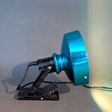 Lita 1950/1960 clamp spotlight with blue diffuser.