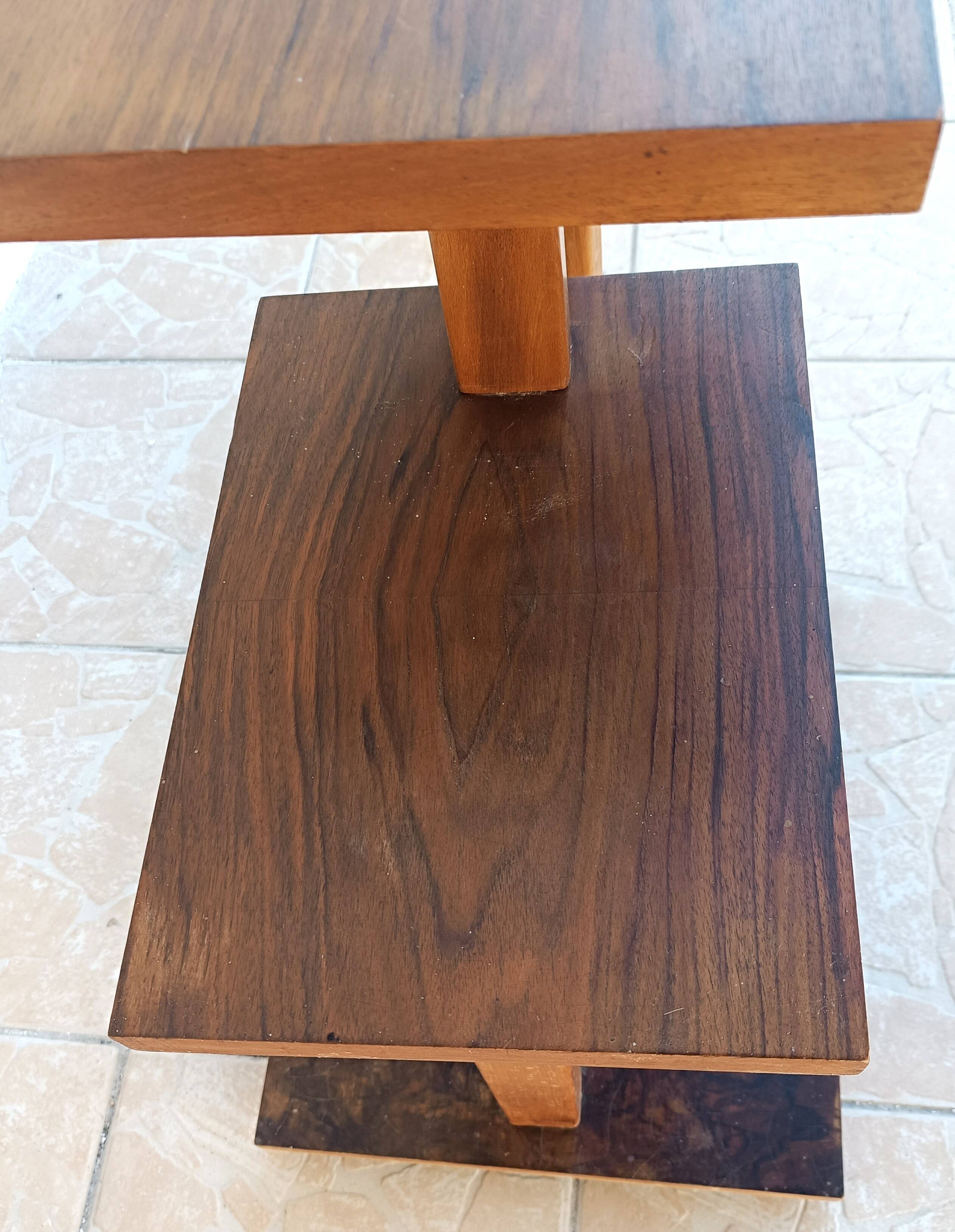 Vintage walnut burl stool