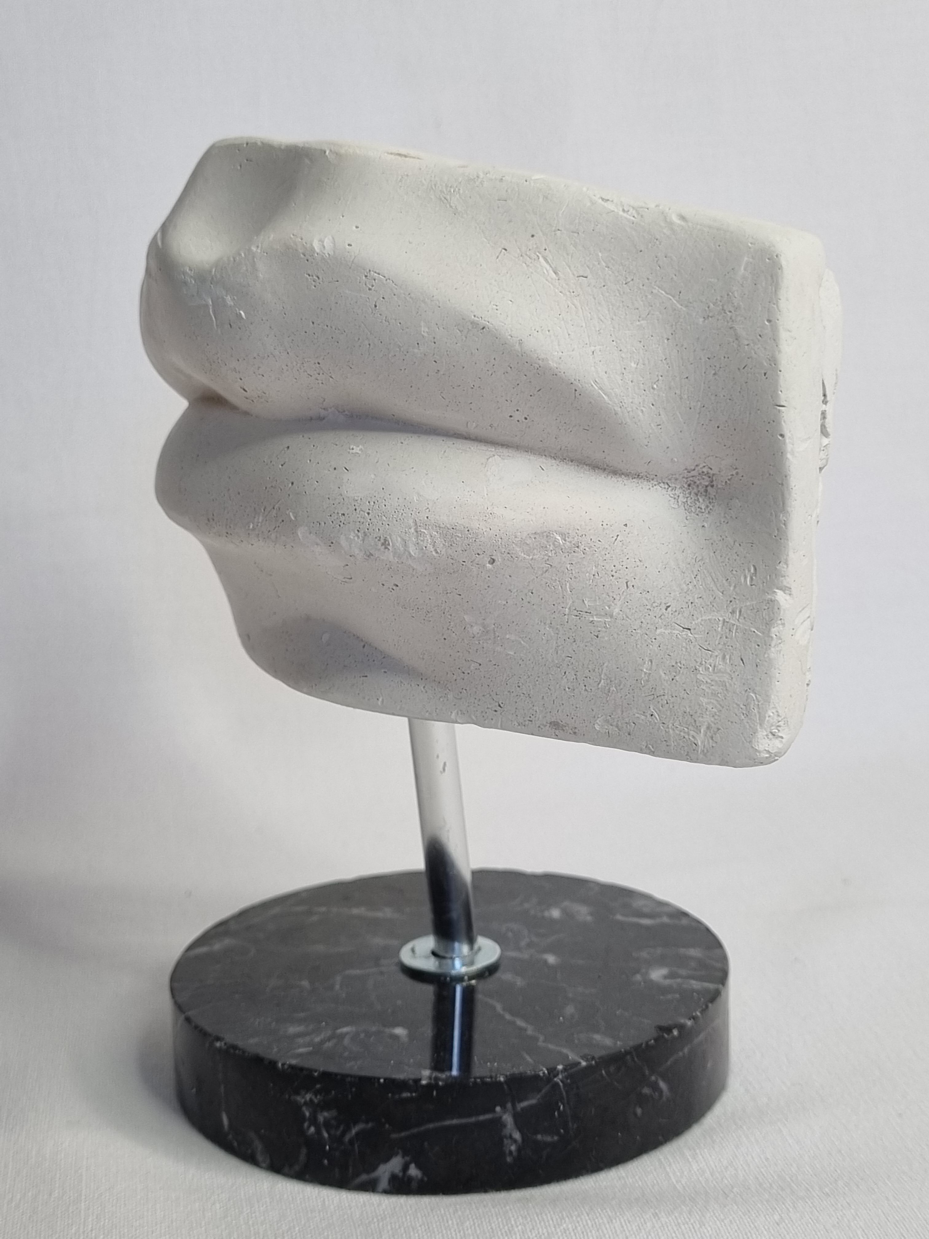 Lips of Michelangelo's "David", after Brucciani, on base, 17 cm