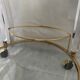 Rolling trolley in altuglas brass and glass