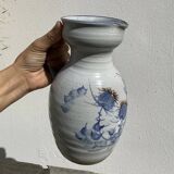 Marcy signed pitcher / terracotta ceramic carafe