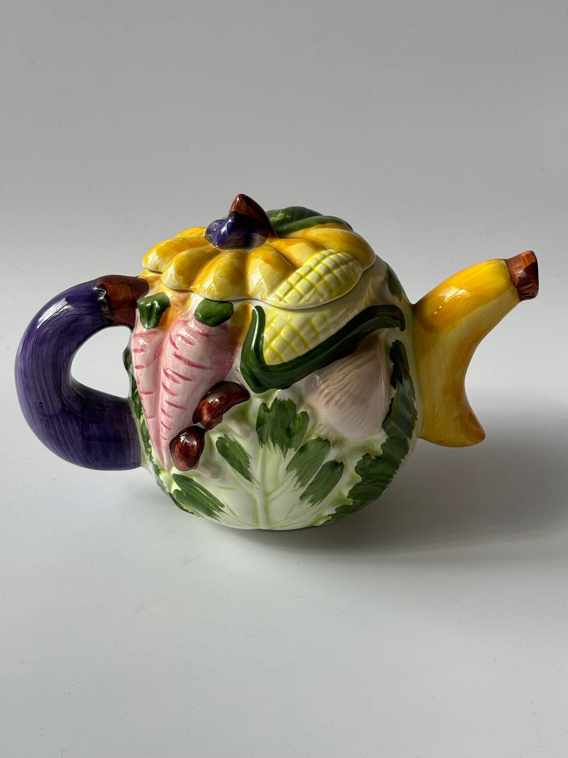 Vintage barbotine teapot