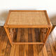 Honey-coloured rattan side table