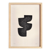 Peinture abstraite sur papier signée eawy