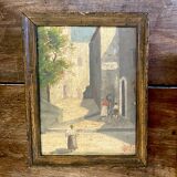 Painting from 1900, placed under glass