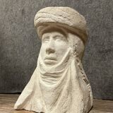 Important orientalist volume sculpture in stone from the Art Deco period around 1930