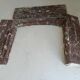 Antique veined red marble fireplace – 19th century