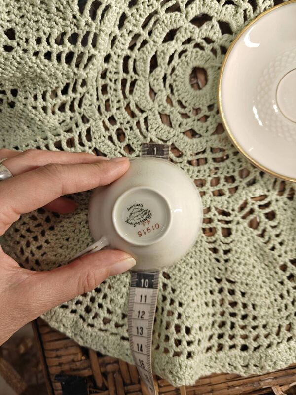 Service à café vintage Thomas Ivory Rosenthal en porcelaine ivoire – 6 pers