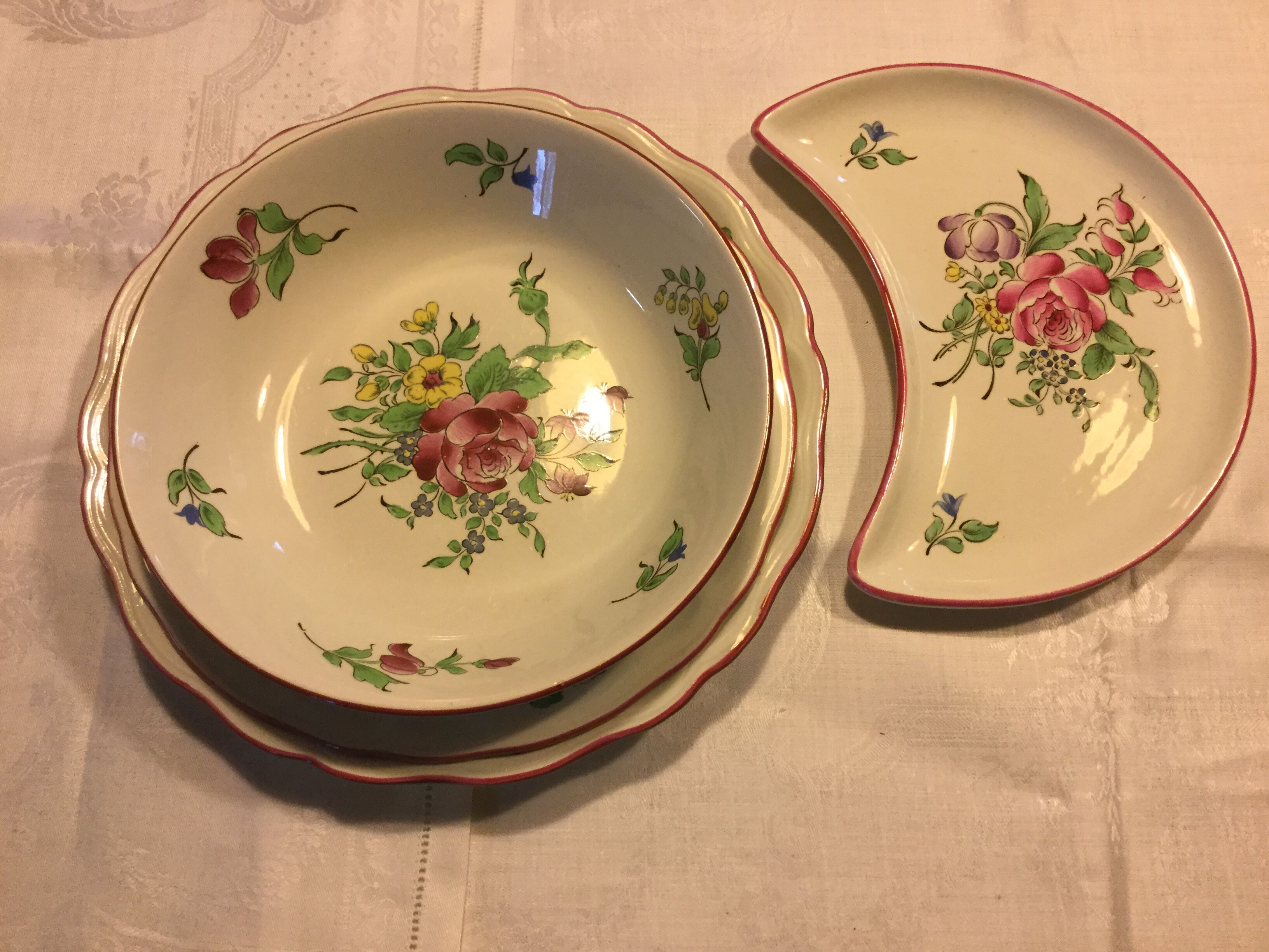 KG Luneville earthenware salad plates