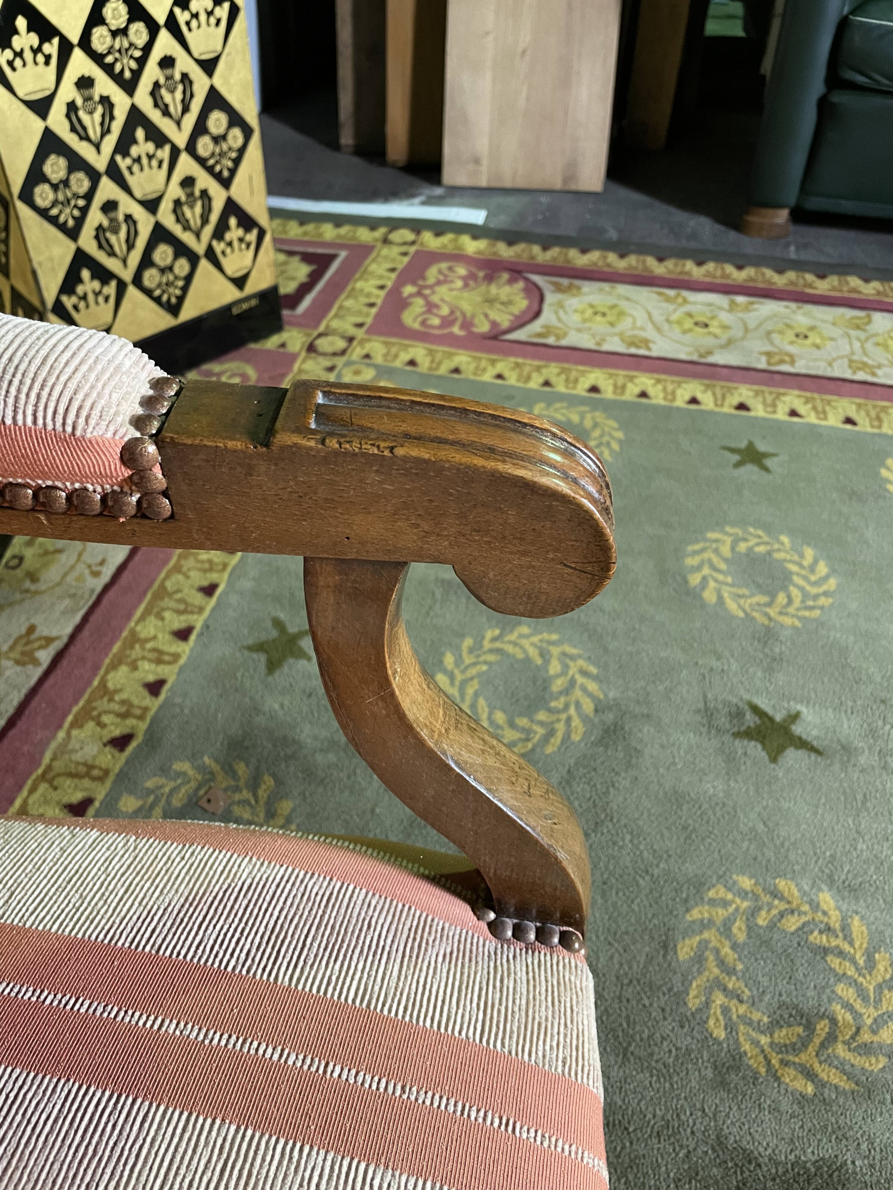 Voltaire walnut armchair