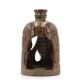 Signed stoneware lantern candle holder, 1960s