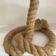 Lampe corde et abat-jour en coton