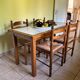 Dining table in chic country style and 4 chairs.