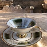 Tasse ancienne allemande vert et or
