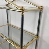Neoclassical shelf with silver gunmetal patina and gilt metal