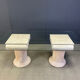 Vintage tessellated stone pedestal dining table by Maitland Smith, 1970s