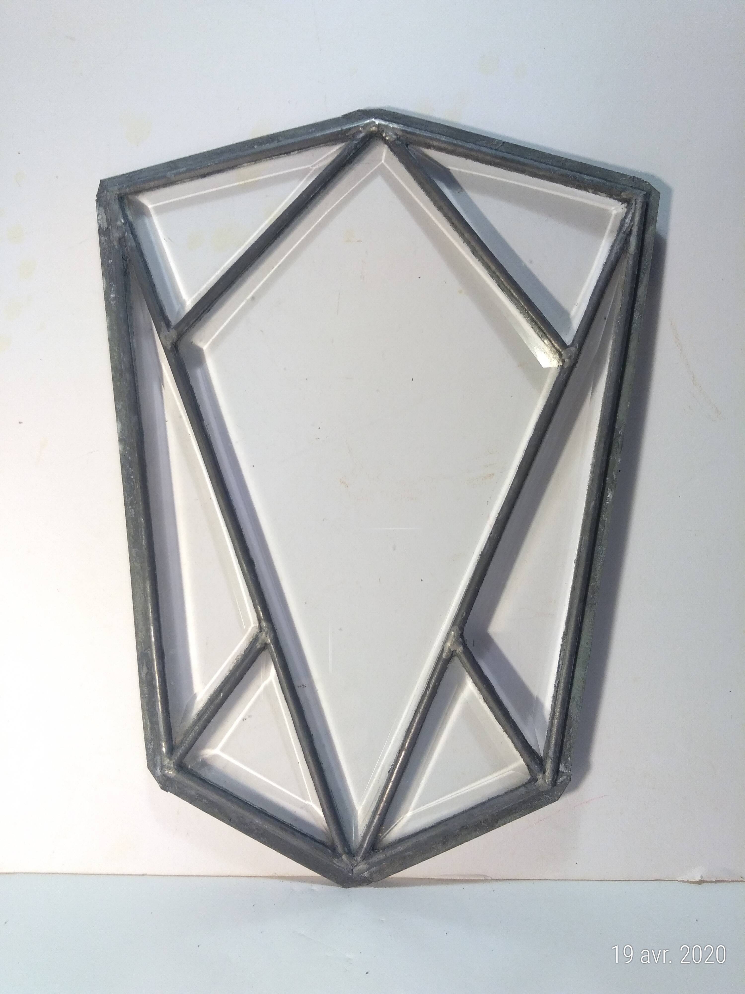 Vitrail ancien verre biseauté