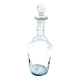 Flacon, carafe ancienne en verre bleuté