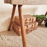 Old patinated farm bench