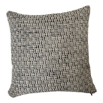 Black white beige cushion geometric patterns