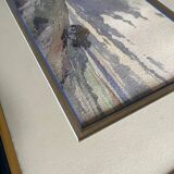 Watercolour painting "Wild Landscape" early 20th century + frame