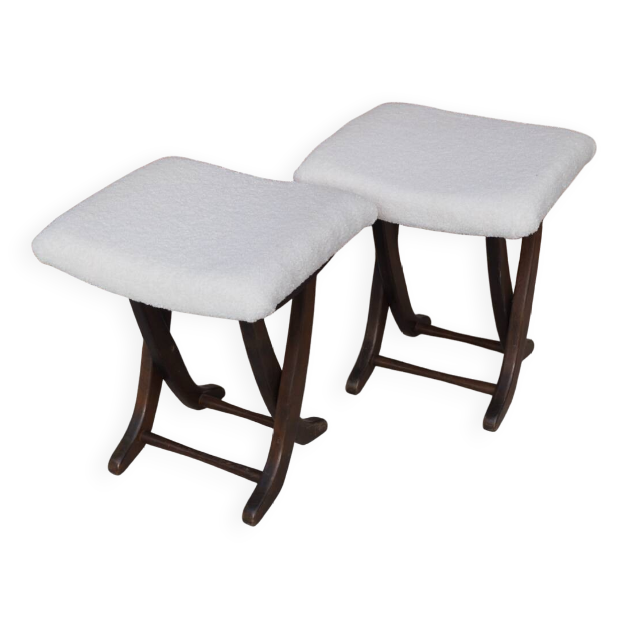 2 vintage folding footrests