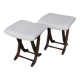 2 vintage folding footrests