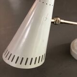 Bauhaus wall lamp in grey metal